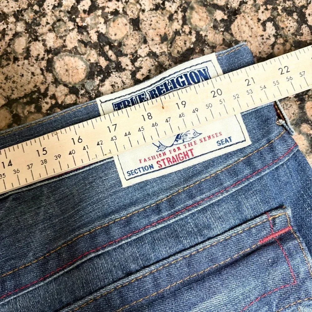 True Religion Straight Jeans 100% Cotton Made in USA Men’s Flap Pocket Size 40